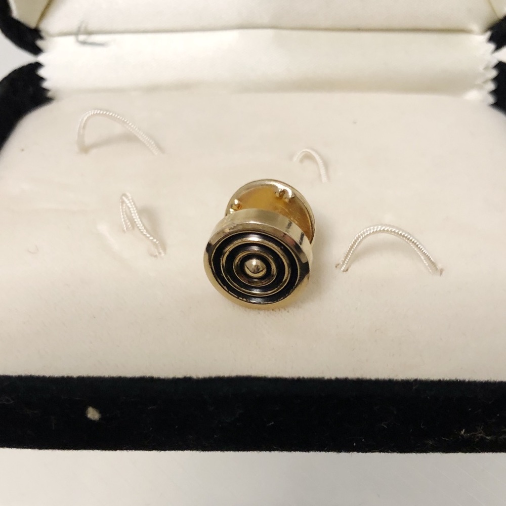Vintage Gold & Black Tie Pin